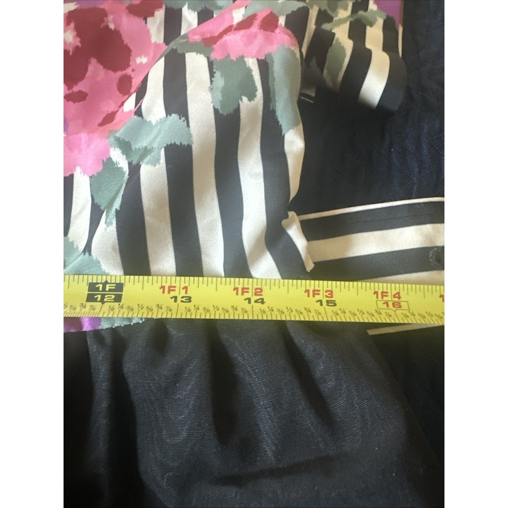 Tuckernuck Size Small Flowering Trellis Chloe Midi Dress S/S Black Floral Stripe - Picture 11 of 16
